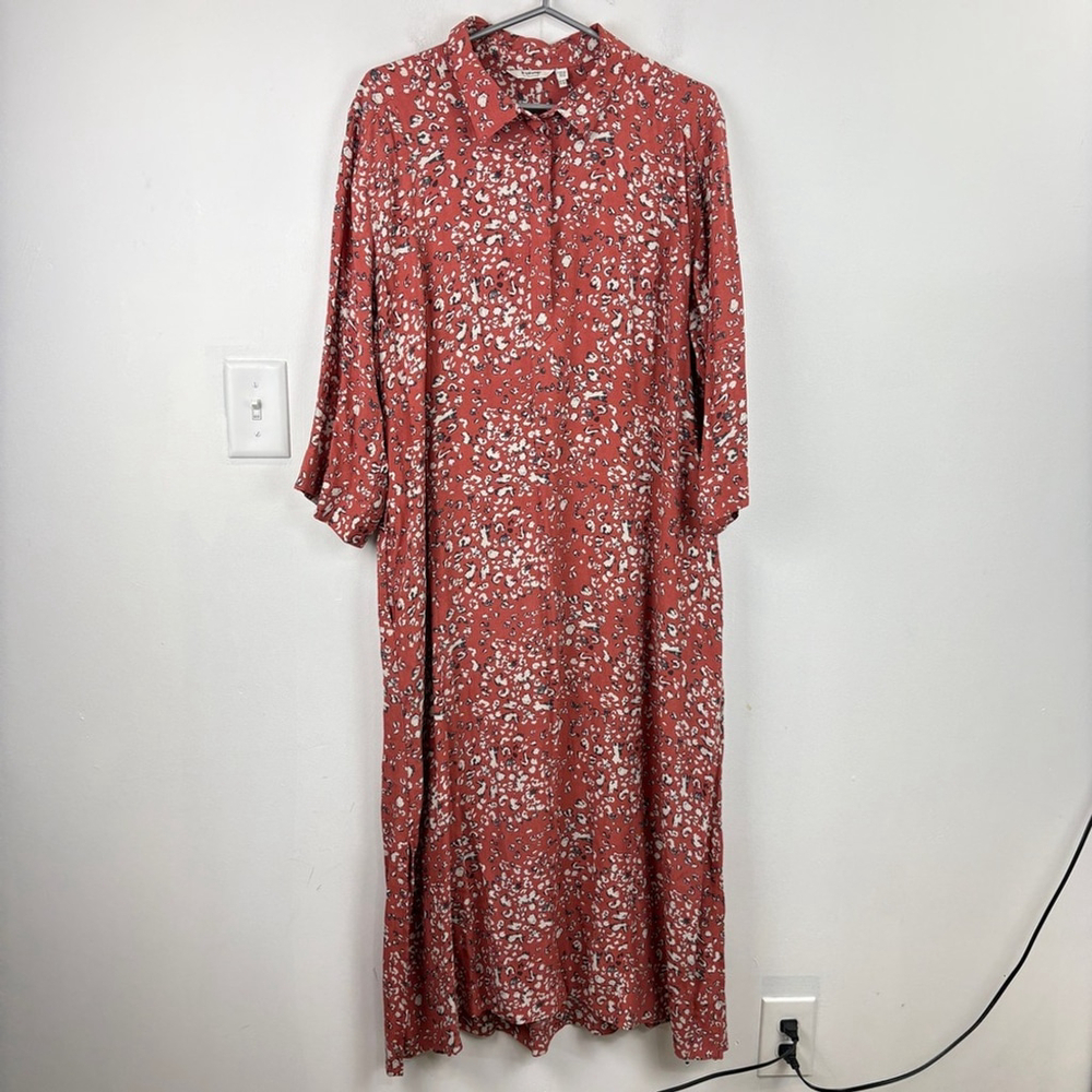 B.young Floral Print Slit Shirt Dress